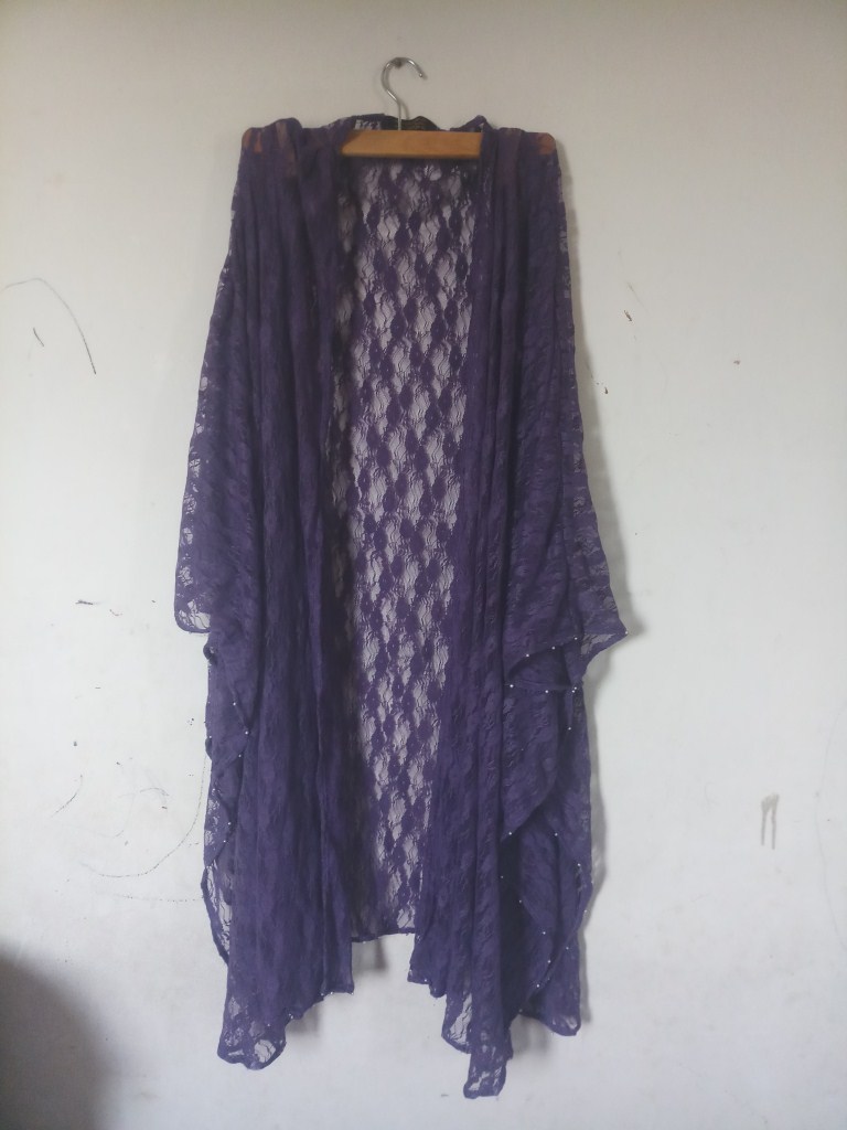 Purple Beaded Net Shrug/Upper - Image 2