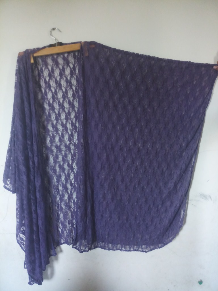 Purple Beaded Net Shrug/Upper - Image 3