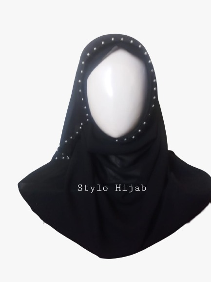 Kids Girls Double Hole/Pinless Hijab