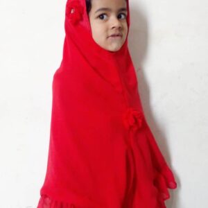 Red Kids Girls Hijab