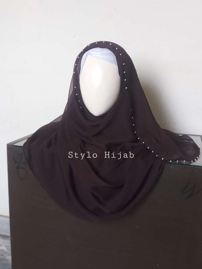 Beaded Pinless Hijab - Image 3