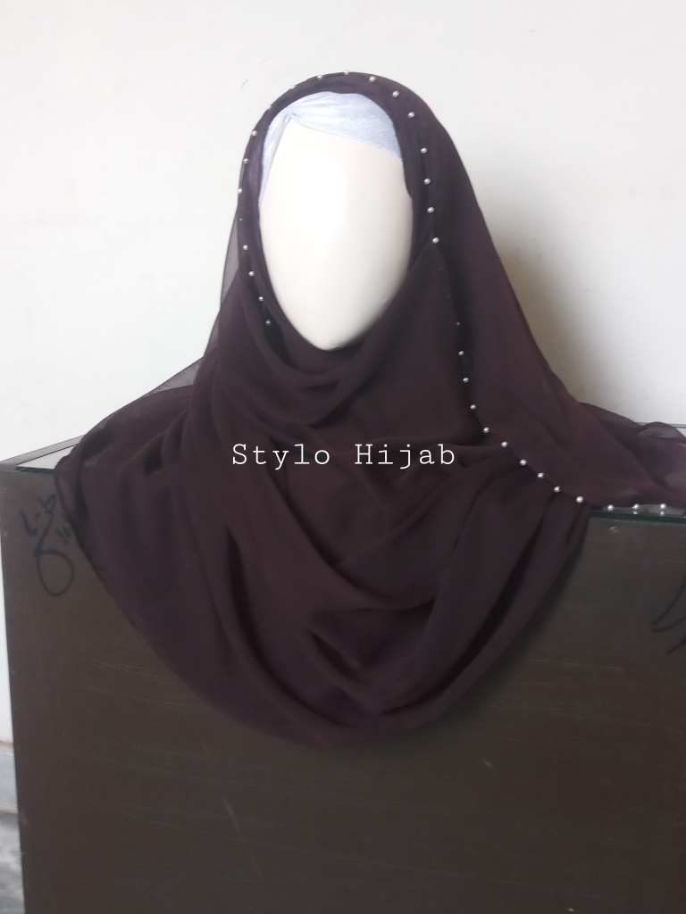 Beaded Pinless Hijab - Image 2