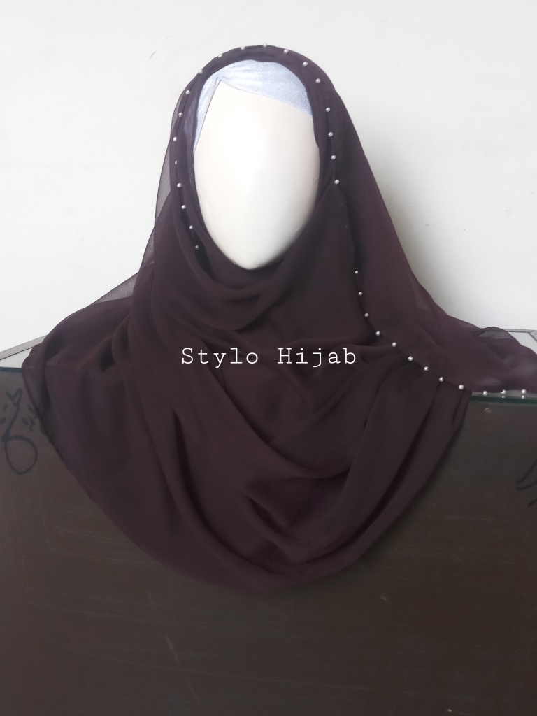 Beaded Pinless Hijab