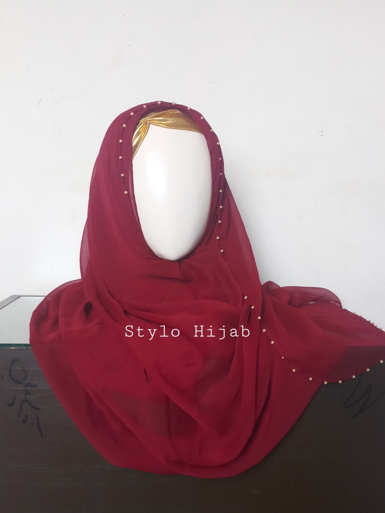 Beaded Pinless Hijab