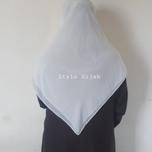 White Plain Square Hijab