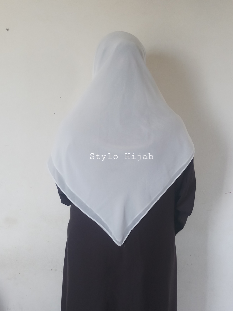 White Plain Square Hijab