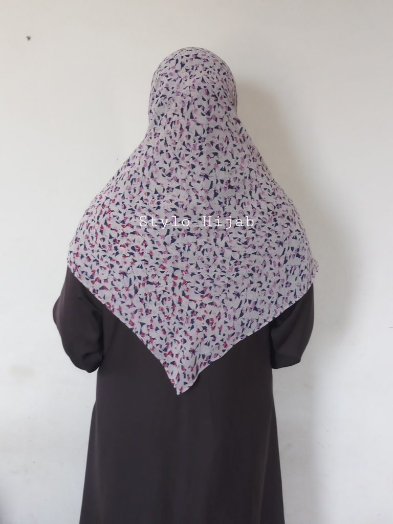 Silver Printed Misri Hijab - Image 3