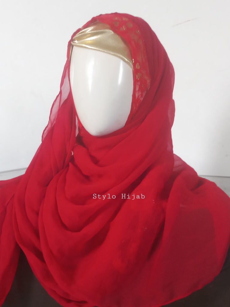Closed Pleated Hijab - Image 2