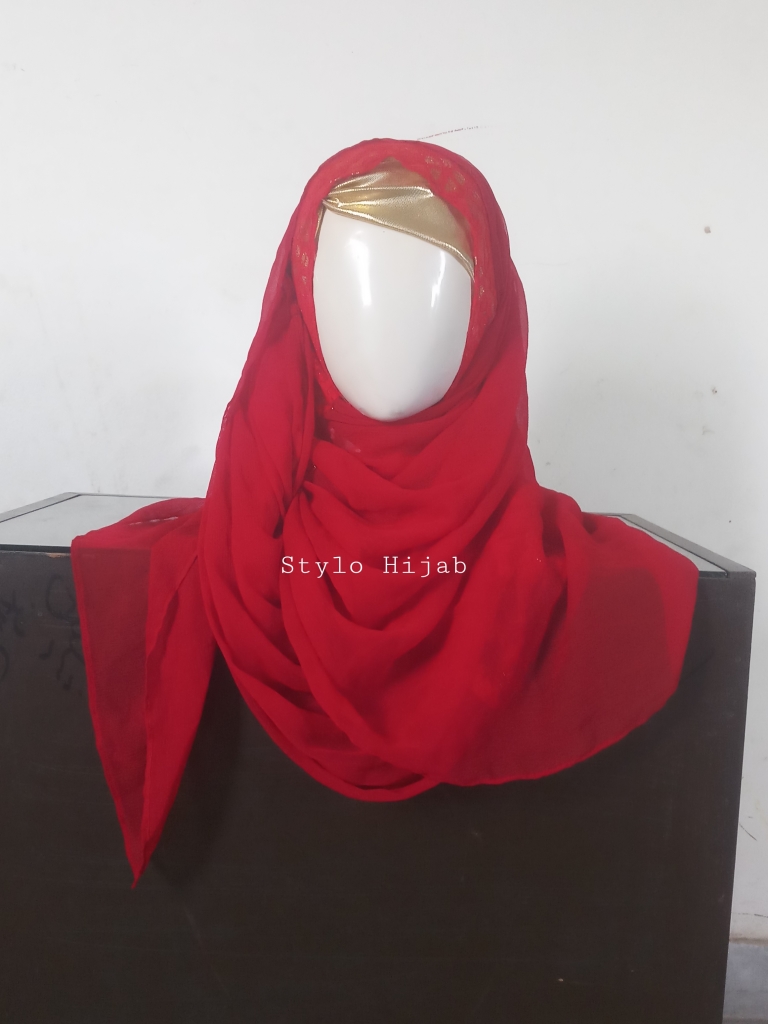 Closed Pleated Hijab - Image 3