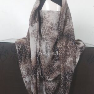 Printed Leopard Misri Hijab