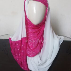 Patched Pleated Hijab