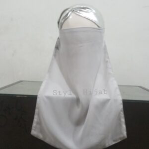 Light Grey Half Niqab/Veil