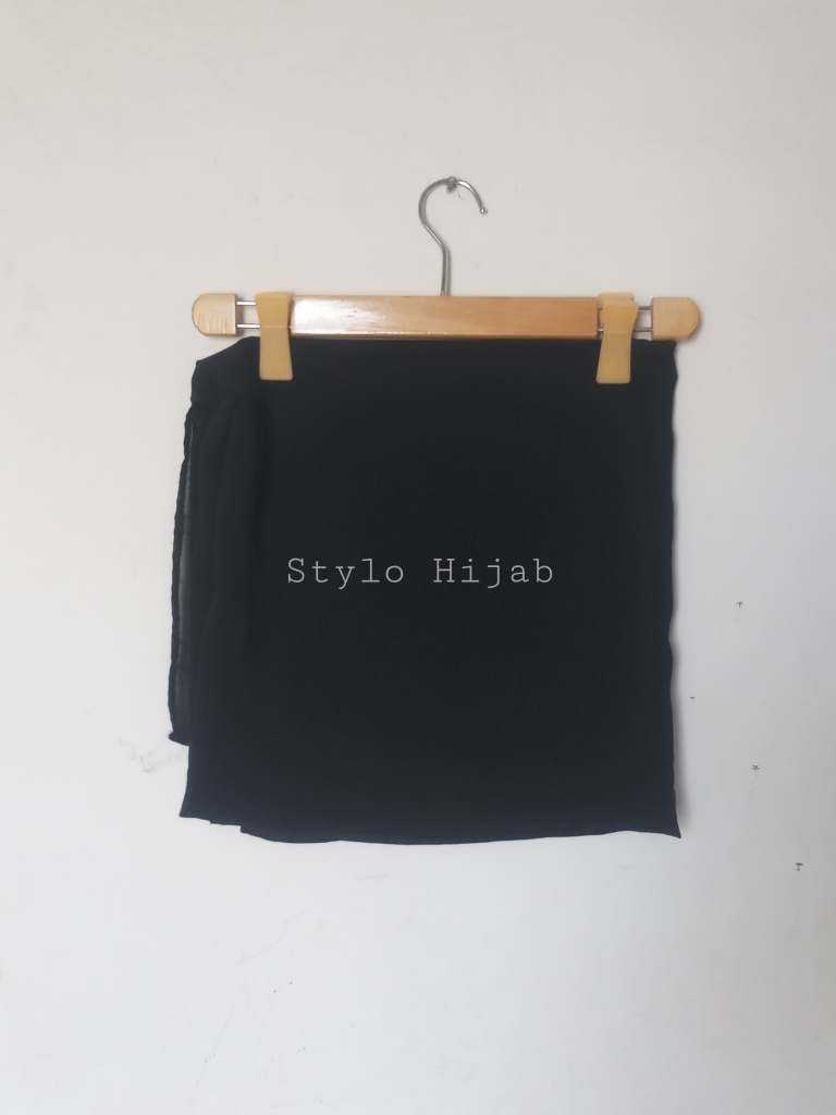 Black Square Hijab - Image 2