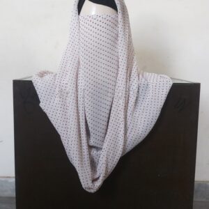 White Printed Misri Hijab