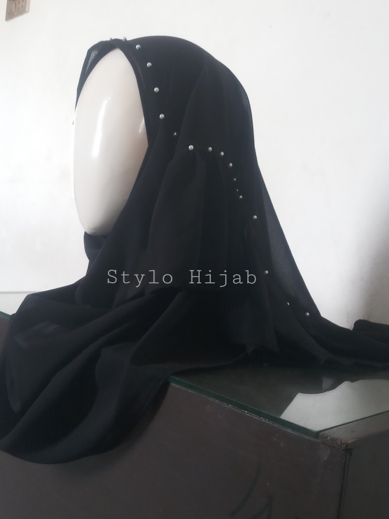 Kids Girls Double Hole/Pinless Hijab - Image 2