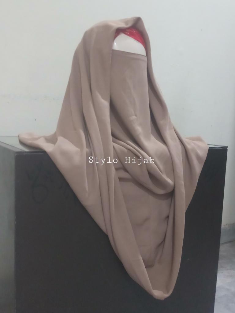 Plain Peanut Misri Hijab/ Niqab - Image 2
