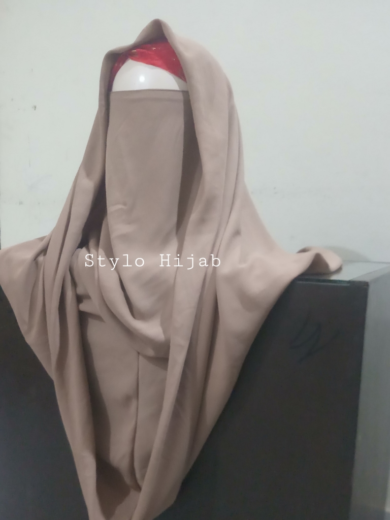 Plain Peanut Misri Hijab/ Niqab