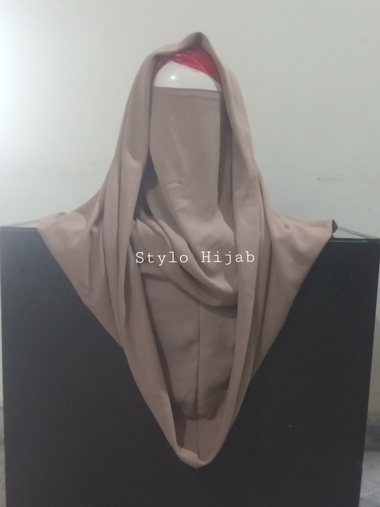 Plain Peanut Misri Hijab/ Niqab - Image 3