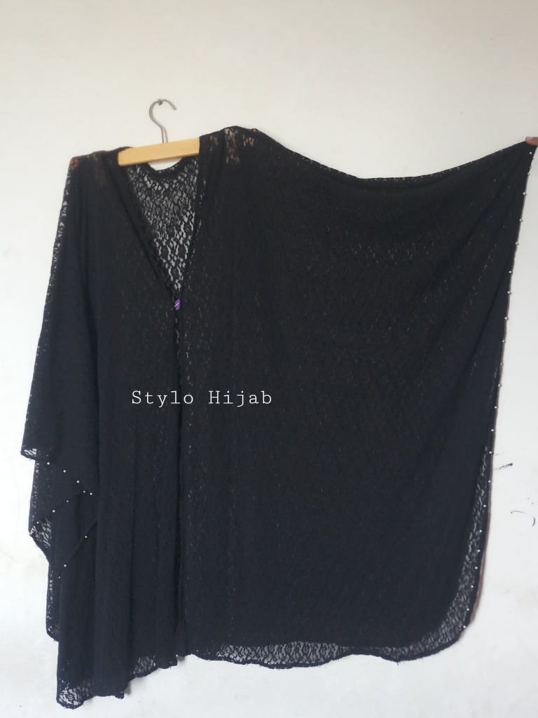 Black Beaded Net Shrug/upper - Image 2