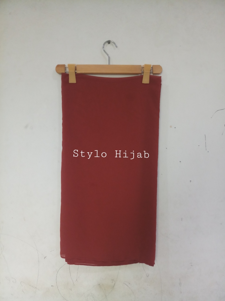 Brown Square Hijab - Image 2