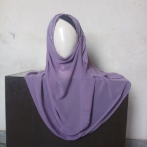 Grey Diamondize Double Loop Pinless Hijab