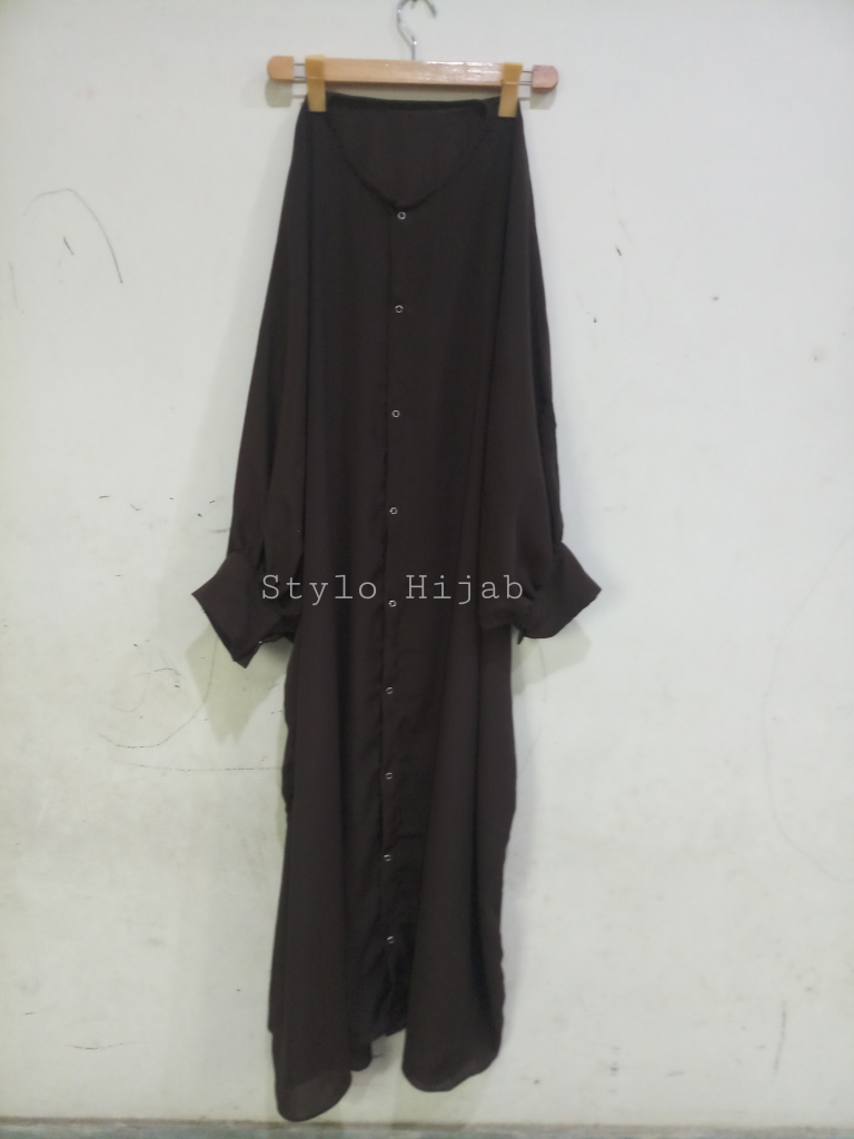 Brown Butterfly Abaya - Image 2