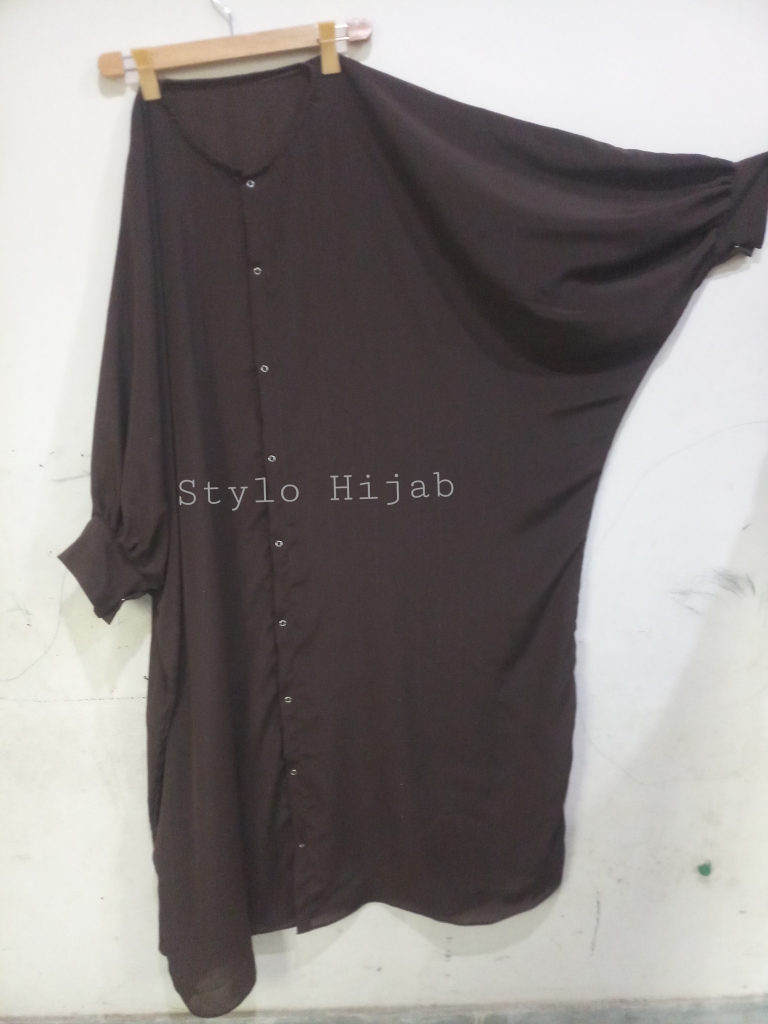 Brown Butterfly Abaya - Image 3