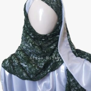 Patched Pleated Hijab